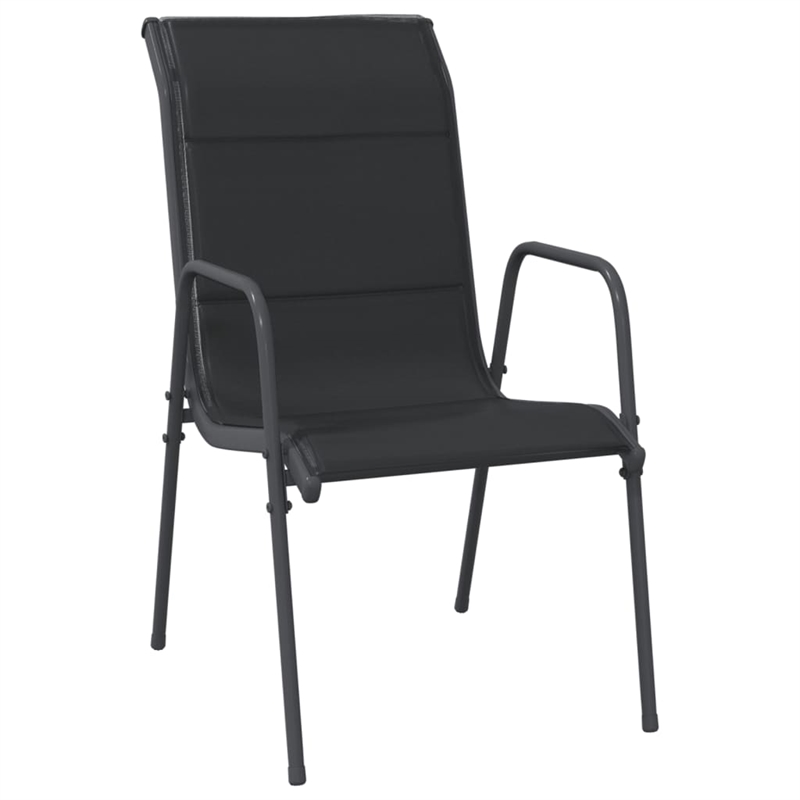 vidaXL 5 Piece Steel Garden Dining Set in Black