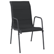 vidaXL 5 Piece Steel Garden Dining Set in Black