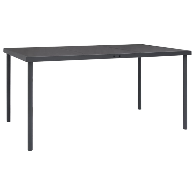 vidaXL 5 Piece Steel Garden Dining Set in Black