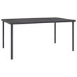 vidaXL 5 Piece Steel Garden Dining Set in Black