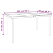 vidaXL 5 Piece Steel Garden Dining Set in Black