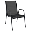 vidaXL 5 Piece Powder-Coated Steel Garden Dining Set in Black