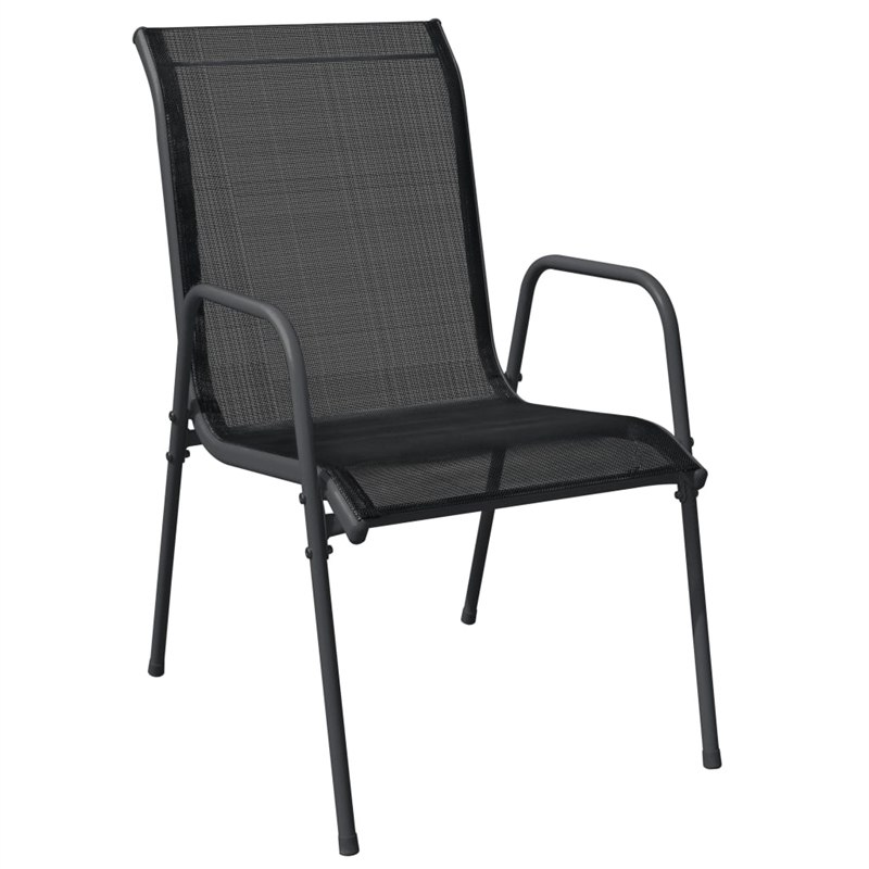vidaXL Steel Garden Dining Set in Black/Anthracite