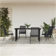 vidaXL Steel Garden Dining Set in Black/Anthracite