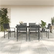 vidaXL 7 Piece Steel Garden Dining Set in Anthracite