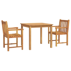 vidaXL 3 Piece Garden Dining Set in Brown