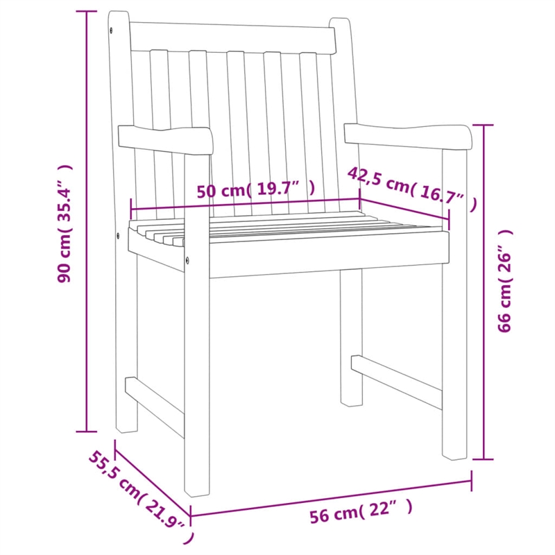 vidaXL 3 Piece Garden Dining Set in Brown