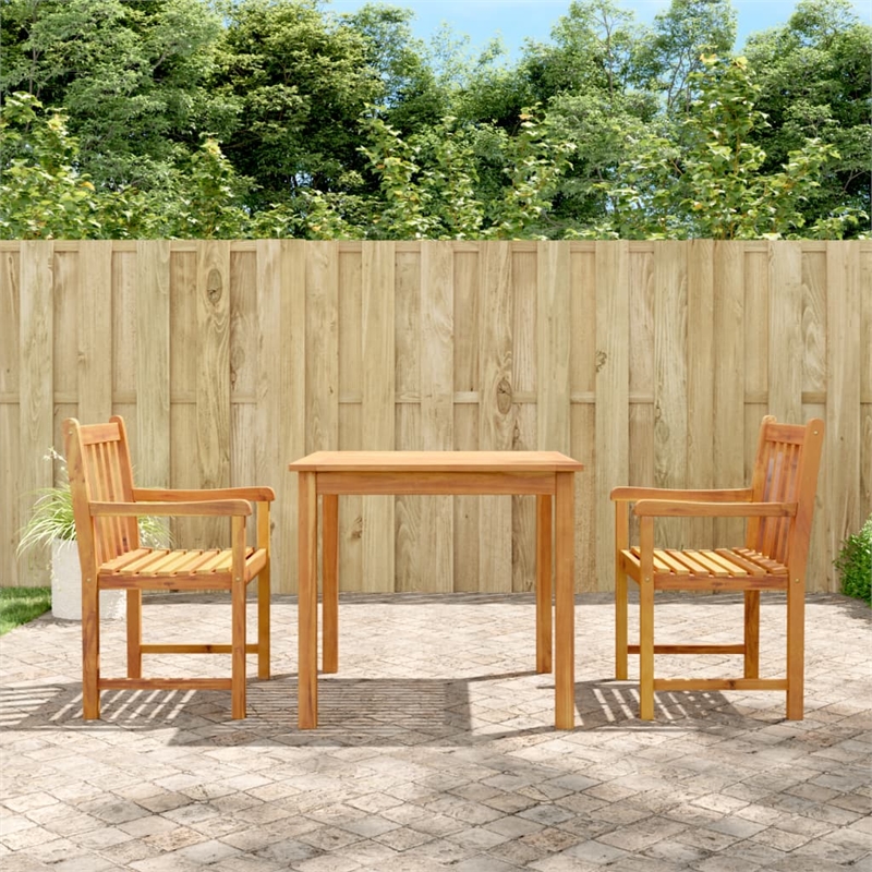 vidaXL 3 Piece Garden Dining Set in Brown