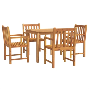 vidaXL 5 Piece Garden Dining Set in Brown
