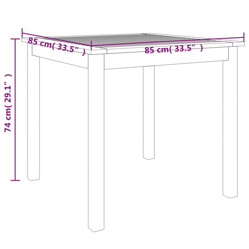 vidaXL 5 Piece Garden Dining Set in Brown
