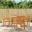 vidaXL 5 Piece Garden Dining Set in Brown