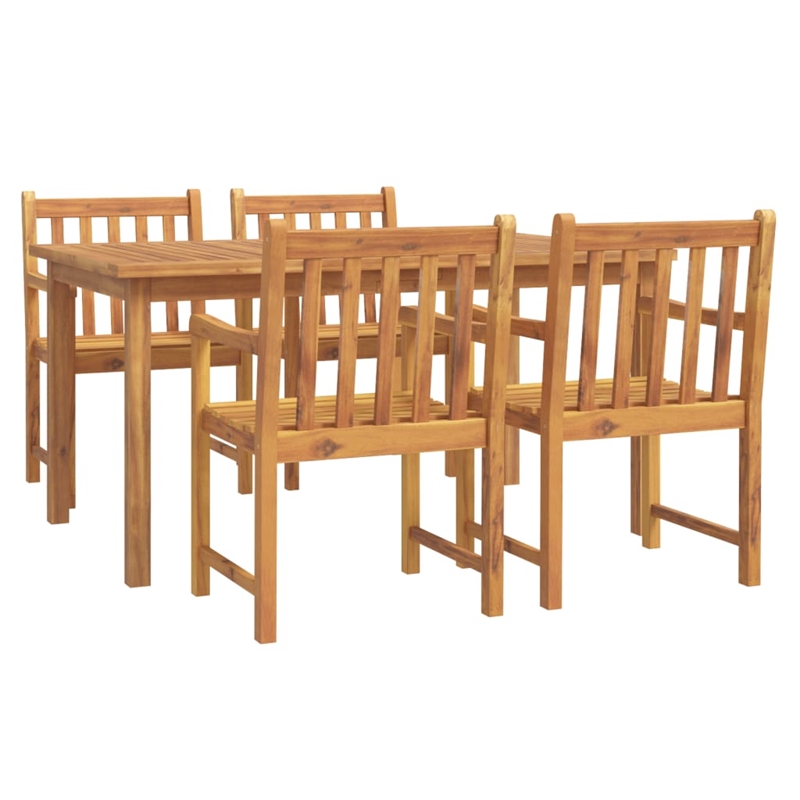 vidaXL 5 Piece Garden Dining Set in Brown