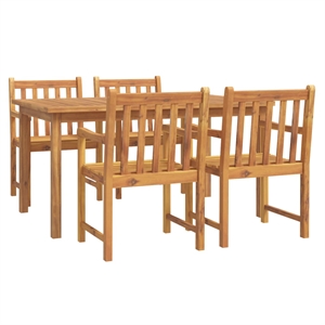 vidaXL 5 Piece Garden Dining Set in Brown