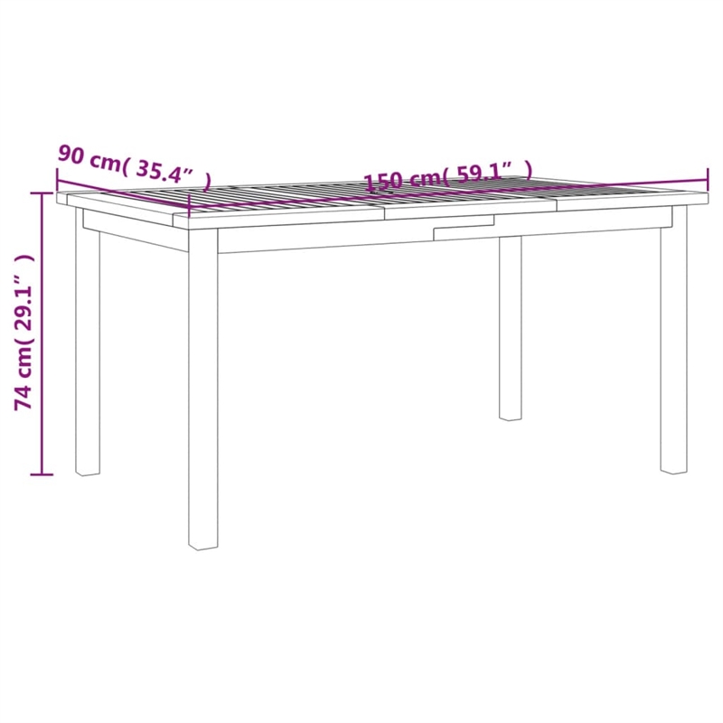 vidaXL 5 Piece Garden Dining Set in Brown