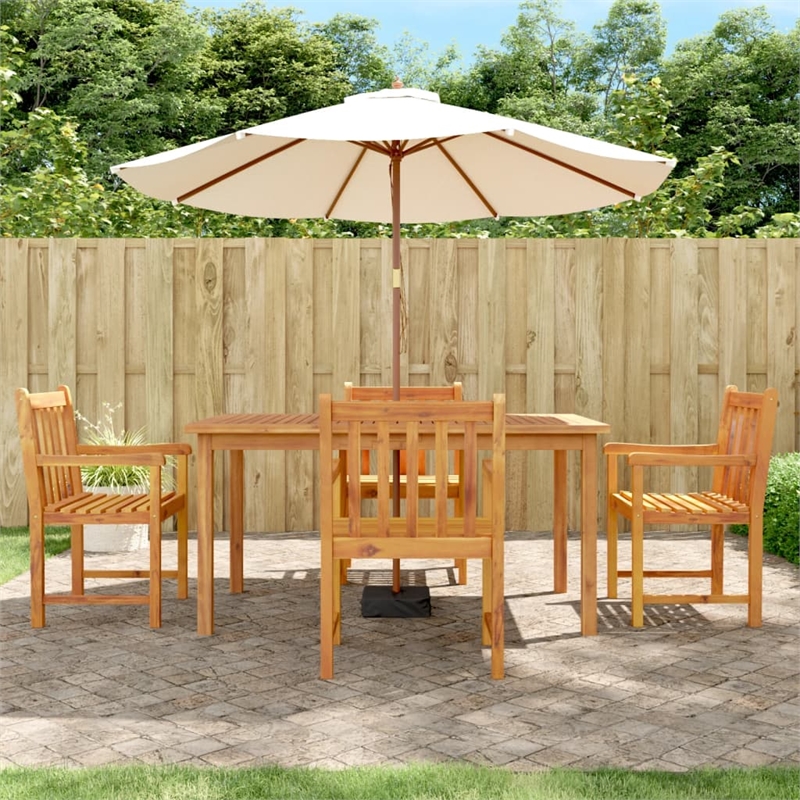 vidaXL 5 Piece Garden Dining Set in Brown