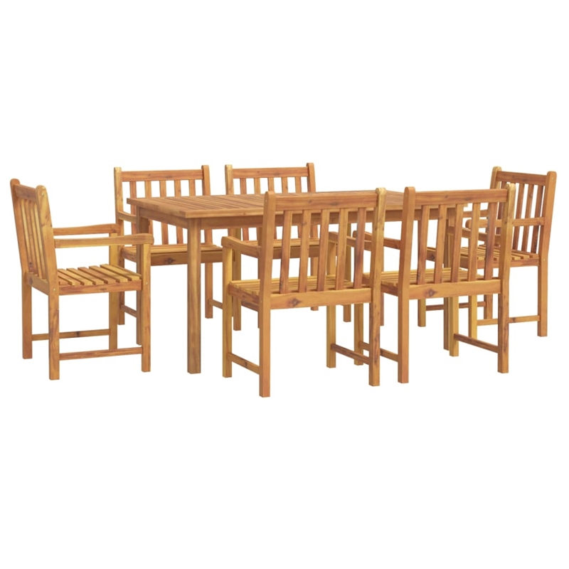 vidaXL 7 Piece Garden Dining Set in Brown