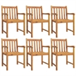 vidaXL 7 Piece Garden Dining Set in Brown