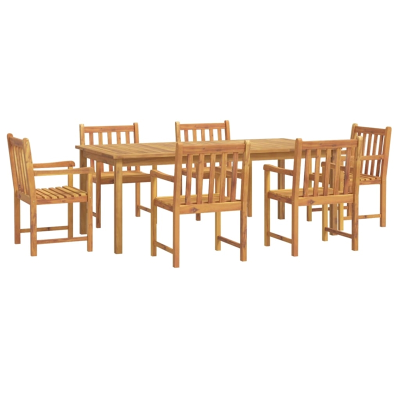 vidaXL 7 Piece Garden Dining Set in Brown