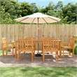 vidaXL 7 Piece Garden Dining Set in Brown