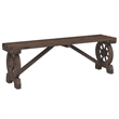 vidaXL 3 Piece Solid Wood Garden Dining Set in Brown