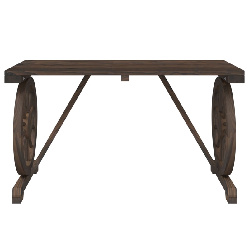 vidaXL 3 Piece Solid Wood Garden Dining Set in Brown