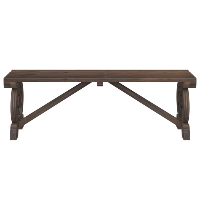 vidaXL 3 Piece Solid Wood Garden Dining Set in Brown