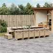 vidaXL 17 Piece Poly Rattan Garden Dining Set in Black/Cream White