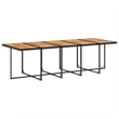vidaXL Poly Rattan Garden Dining Set with Cushions in Black and Brown