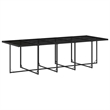 vidaXL 11 Piece Poly Rattan Garden Dining Set in Black/Cream White