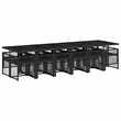 vidaXL 13 Piece Poly Rattan Garden Dining Set in Black/Cream White