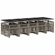 vidaXL 15 Piece Garden Dining Set in Gray