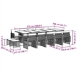 vidaXL 15 Piece Rattan Garden Dining Set with Cushions in White