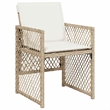 vidaXL 15 Piece Rattan Garden Dining Set with Cushions in White