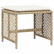 vidaXL 15 Piece Rattan Garden Dining Set with Cushions in White