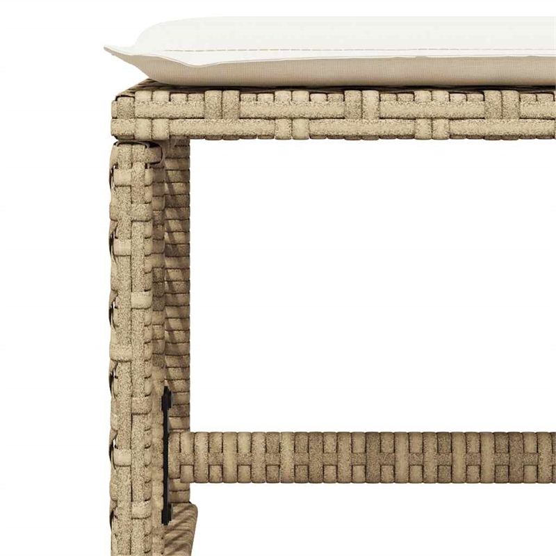 vidaXL 15 Piece Rattan Garden Dining Set with Cushions in White
