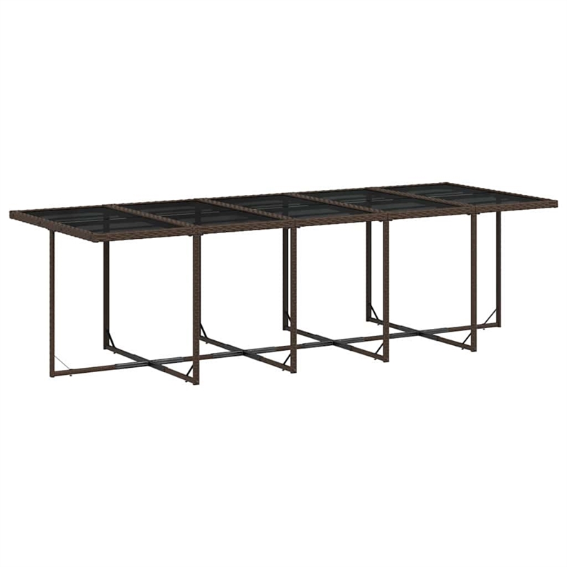 vidaXL Steel Garden Dining Set in Brown