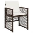 vidaXL 17 Piece Steel Garden Dining Set in Brown