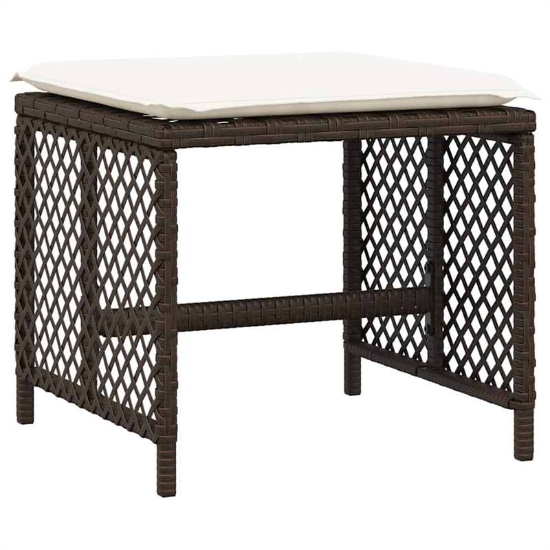 vidaXL 17 Piece Steel Garden Dining Set in Brown