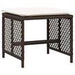 vidaXL 17 Piece Steel Garden Dining Set in Brown