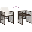 vidaXL 17 Piece Steel Garden Dining Set in Brown
