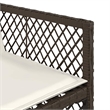vidaXL 17 Piece Steel Garden Dining Set in Brown