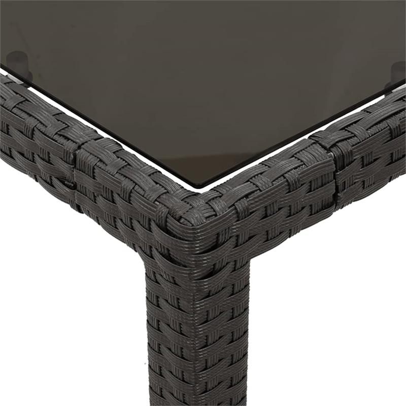 vidaXL Steel Garden Dining Set in Black
