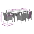 vidaXL Steel Garden Dining Set in Black