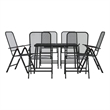 vidaXL 7 Piece Steel Garden Dining Set in Anthracite