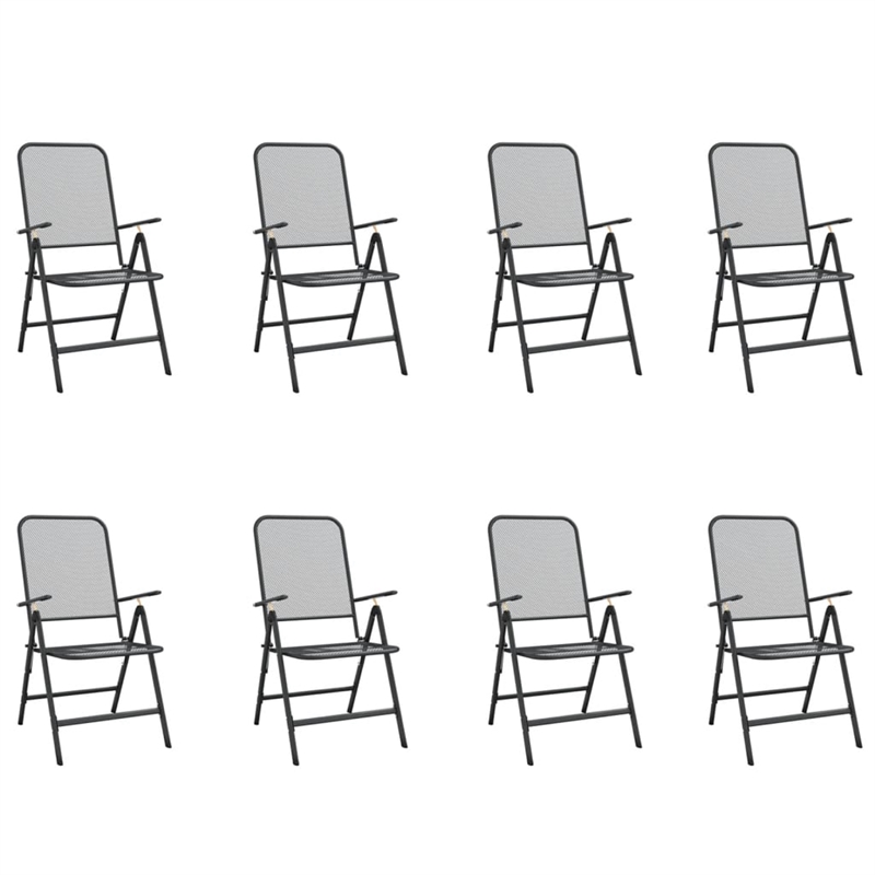 vidaXL 9 Piece Garden Dining Set in Anthracite