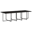 vidaXL 11 Piece Poly Rattan Garden Dining Set in Black/Cream White