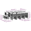 vidaXL Poly Rattan Garden Dining Set in Grey