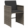 vidaXL 5 Piece Steel Garden Dining Set in Grey