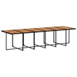 vidaXL 13 Piece Steel Garden Dining Set in Black