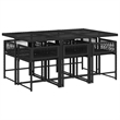 vidaXL 7 Piece Garden Dining Set in Black